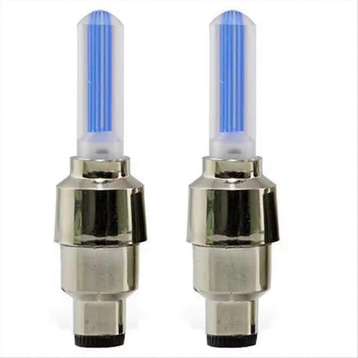 Set Mit 2 Neon-speichenlichtern Für Fahrräder, Led-reifenventillichter, Fahrradzubehör Für Radspeichen A