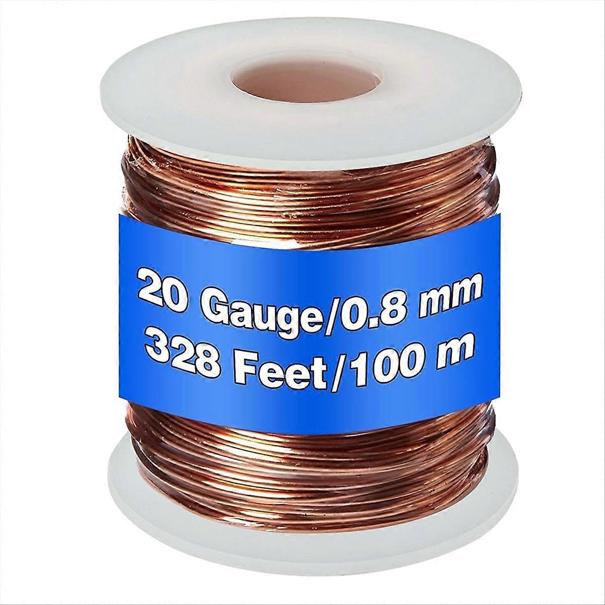 Flexibler Kupferdraht, 99,9 % Reinheit, 20 Gauge/0,8 Mm Durchmesser, 100 M, 454 G (1 Lb)