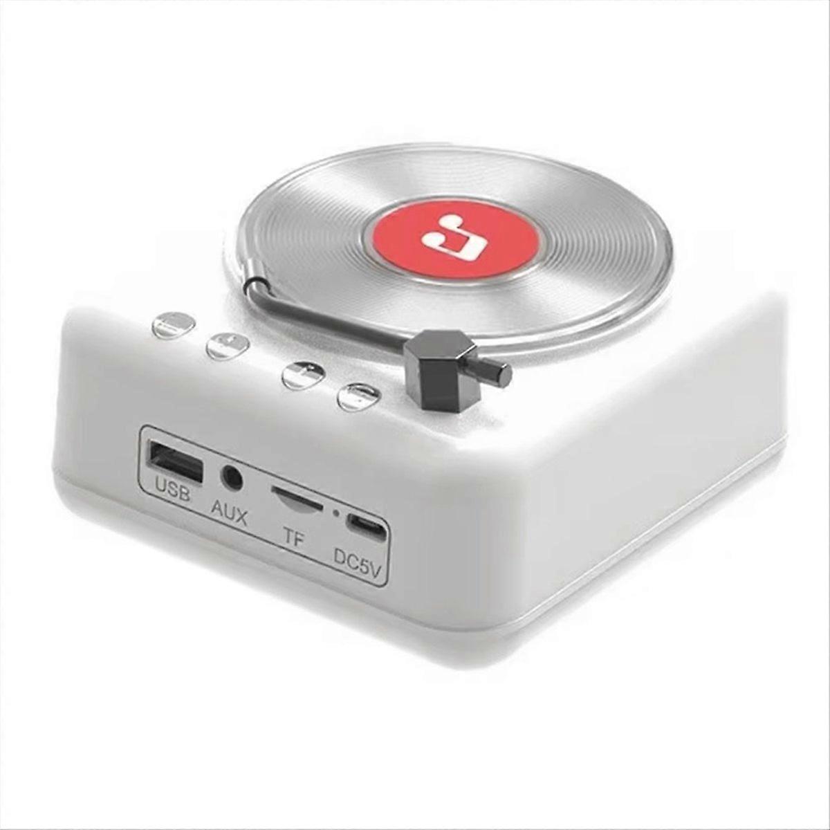 Retro-bluetooth-lautsprecher Für Schallplatten, Mini-vintage-musikbox Mit Surround-sound, Mp3- Und Cd-player, Kabellose Freisprechfunktion