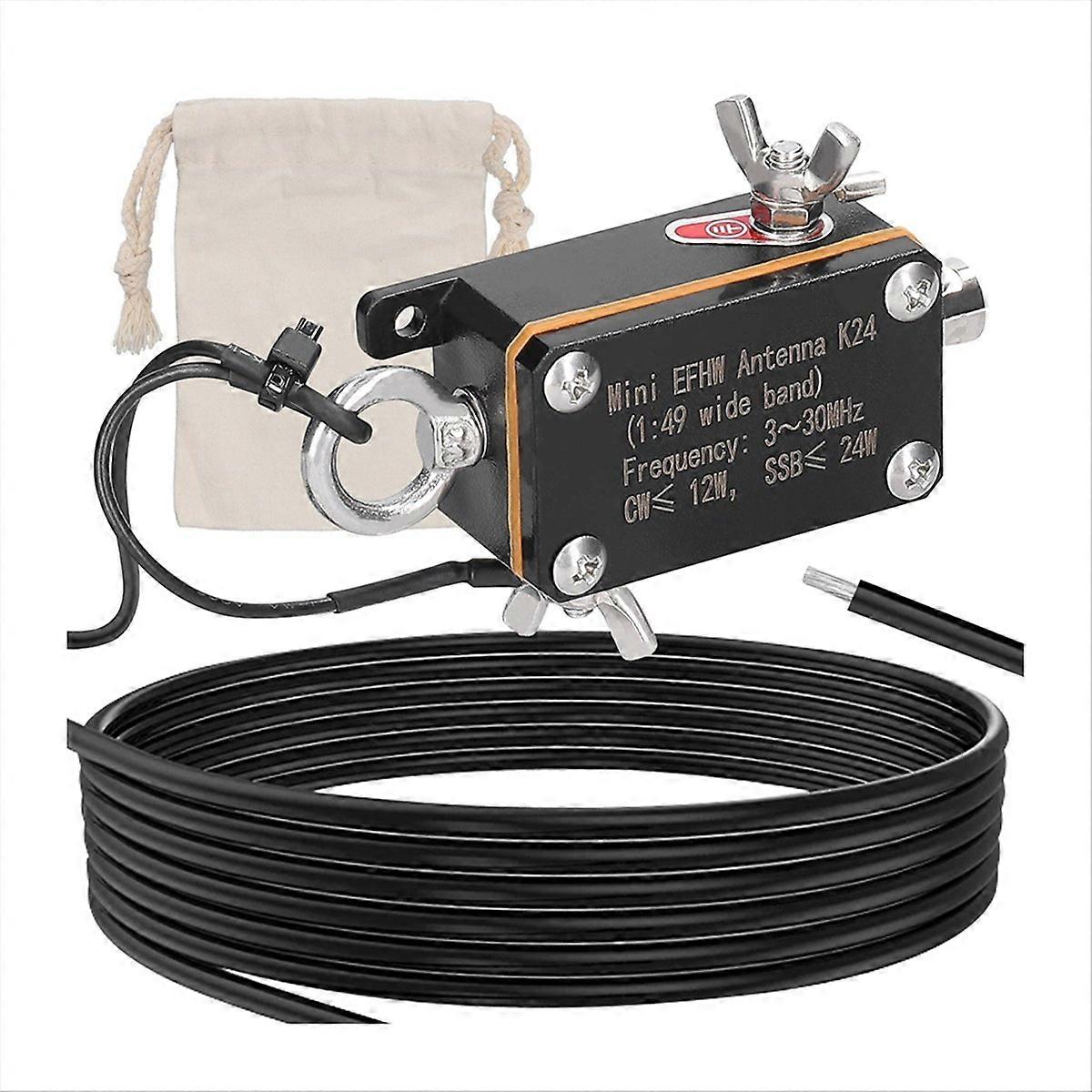 Efhw K24 Taschenantenne, Frequenzband 3–30 Mhz, Endgespeiste Breitband-kurzwellenantenne, Halbwellenantenne