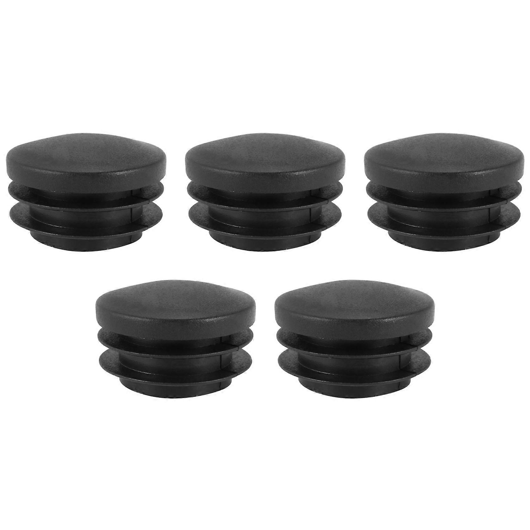 Schwarze Kunststoff-endkappen, 35 Mm Durchmesser, Für Runde Rohre (5er-packung)