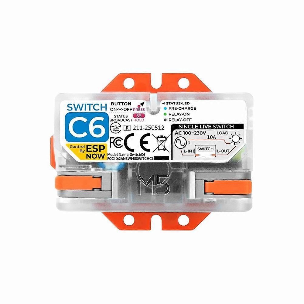 Smart Switch C6 Iot Mit Einzeldraht-wlan, Esp32-c6-verriegelungsrelais, Ac100–230v-eingang, Esp-now-kommunikation
