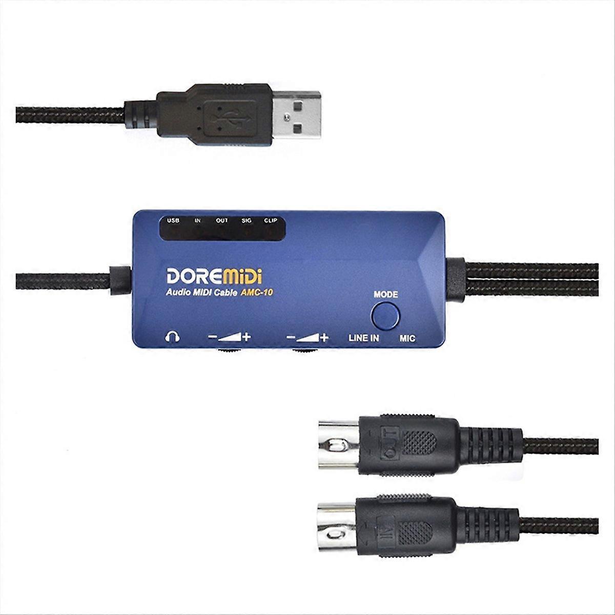 Usb-audio- Und Midi-kabelkonverter -10: Duale Soundkarte Und Midi-schnittstelle, Plug & Play