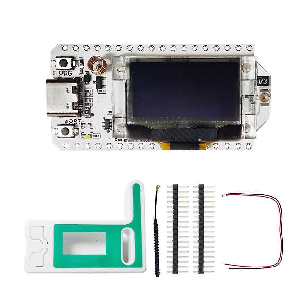 Arduino-entwicklungsboard Mit 0,96 Zoll Blauem Oled-bildschirm Und Lora 32 V3 Wi-fi-gehäuse, Esp32-gehäuse Und Sx1262 Oled-modul.