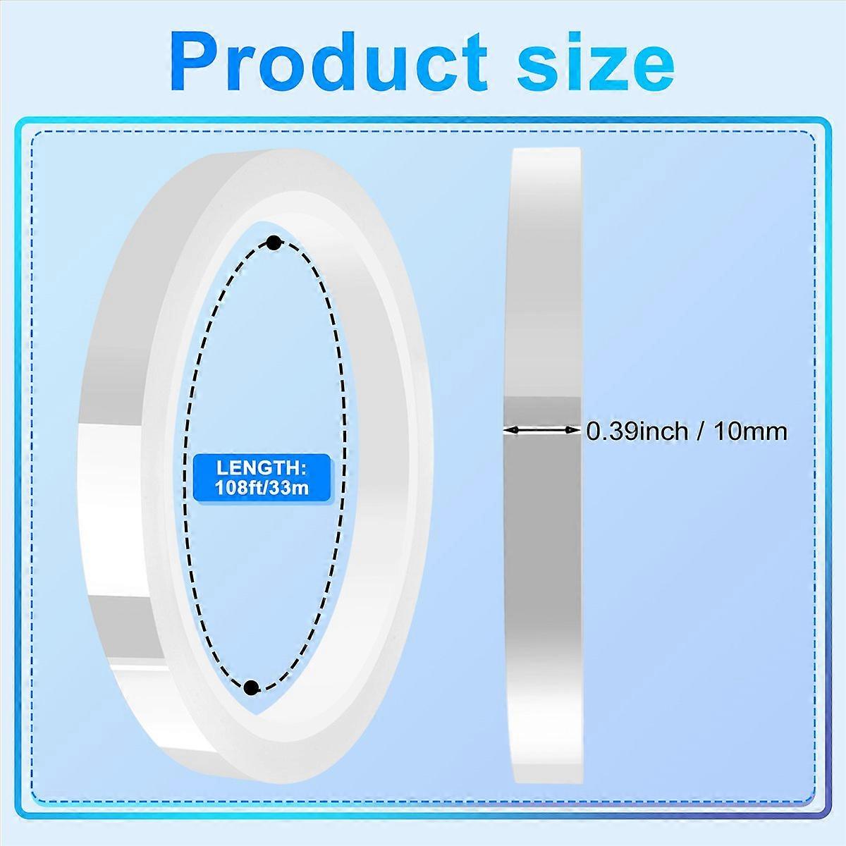 6 Rollen Transparentes Heizband, 10 Mm X 33 M (108 Fuß)
