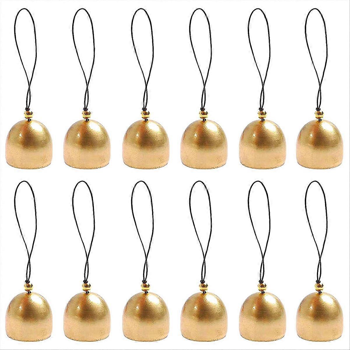 Set Mit 12 Kleinen Dekorativen Metallglöckchen.