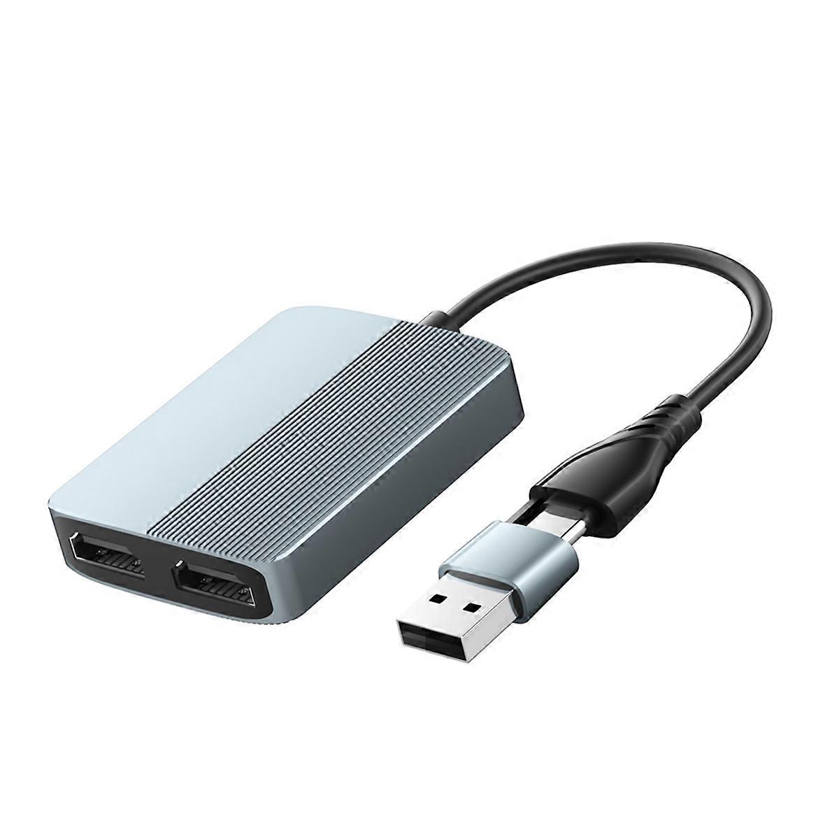 Usb- Und Typ-c-adapter Für Zwei Monitore, 1080p-kompatibel – Display-erweiterung