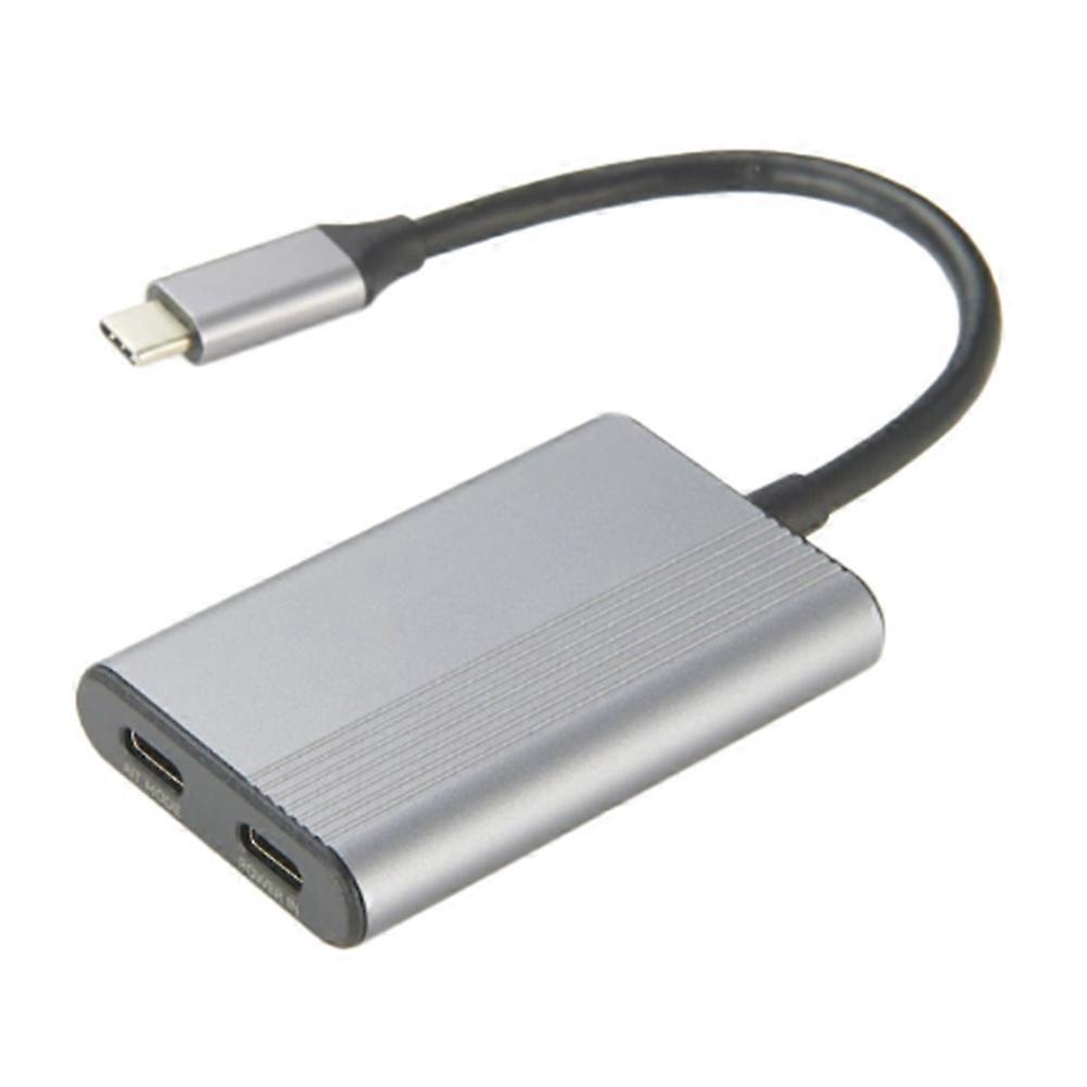 Usb-c-hub Für Ar-brillen, 2-port-usb-c-hub Mit Dp-ausgang, 4k 60hz Alt-modus, 100w Pd-schnellladung Für Switch Und Steam Deck