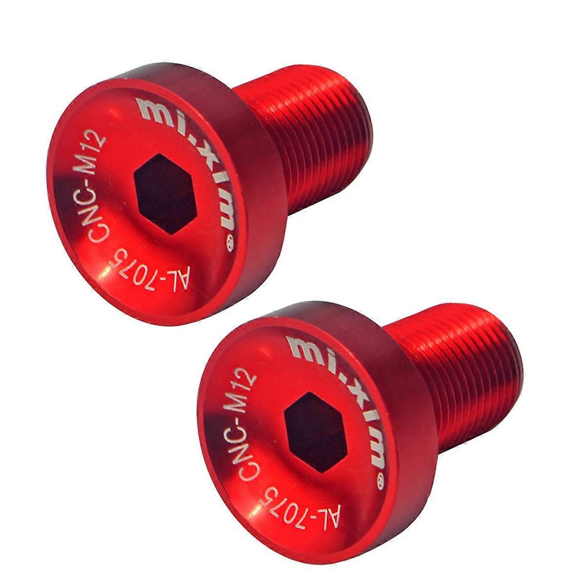 Xim 2er-pack M12 Tretlagerschrauben Für Fahrräder, Rot