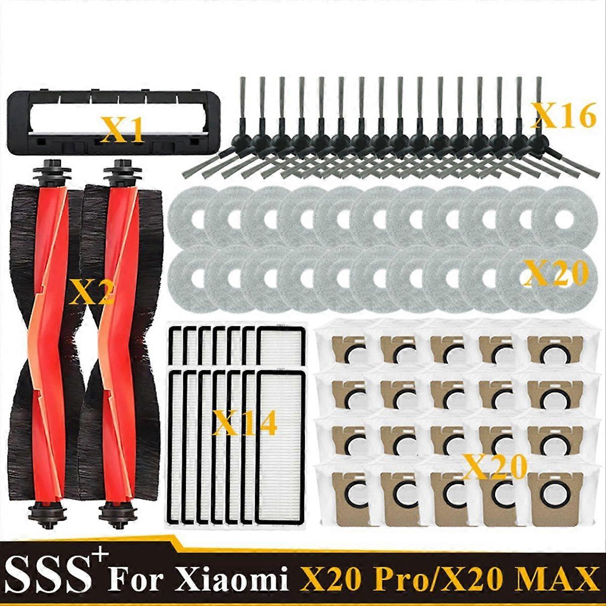 Zubehör Für Die Saugroboter X20 Max/x20 Pro/d109gl/d102gl: Hauptwalze, Seitenbürste, Hepa-filter, Staubbeutel