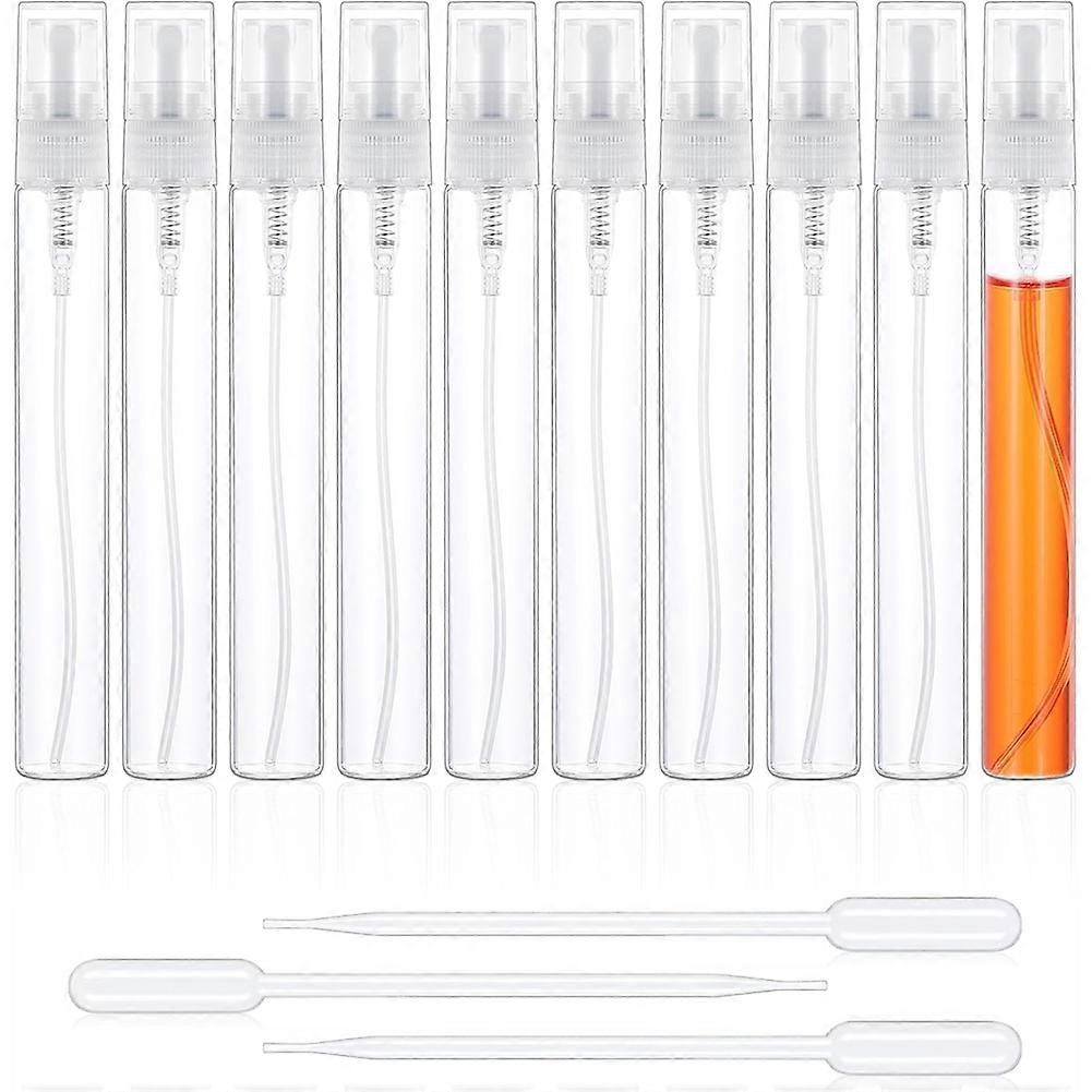 Set Mit 10 Nachfüllbaren Mini-parfümfläschchen (10 Ml) Mit 3 Transferpipetten, Handliche Kunststoffgröße