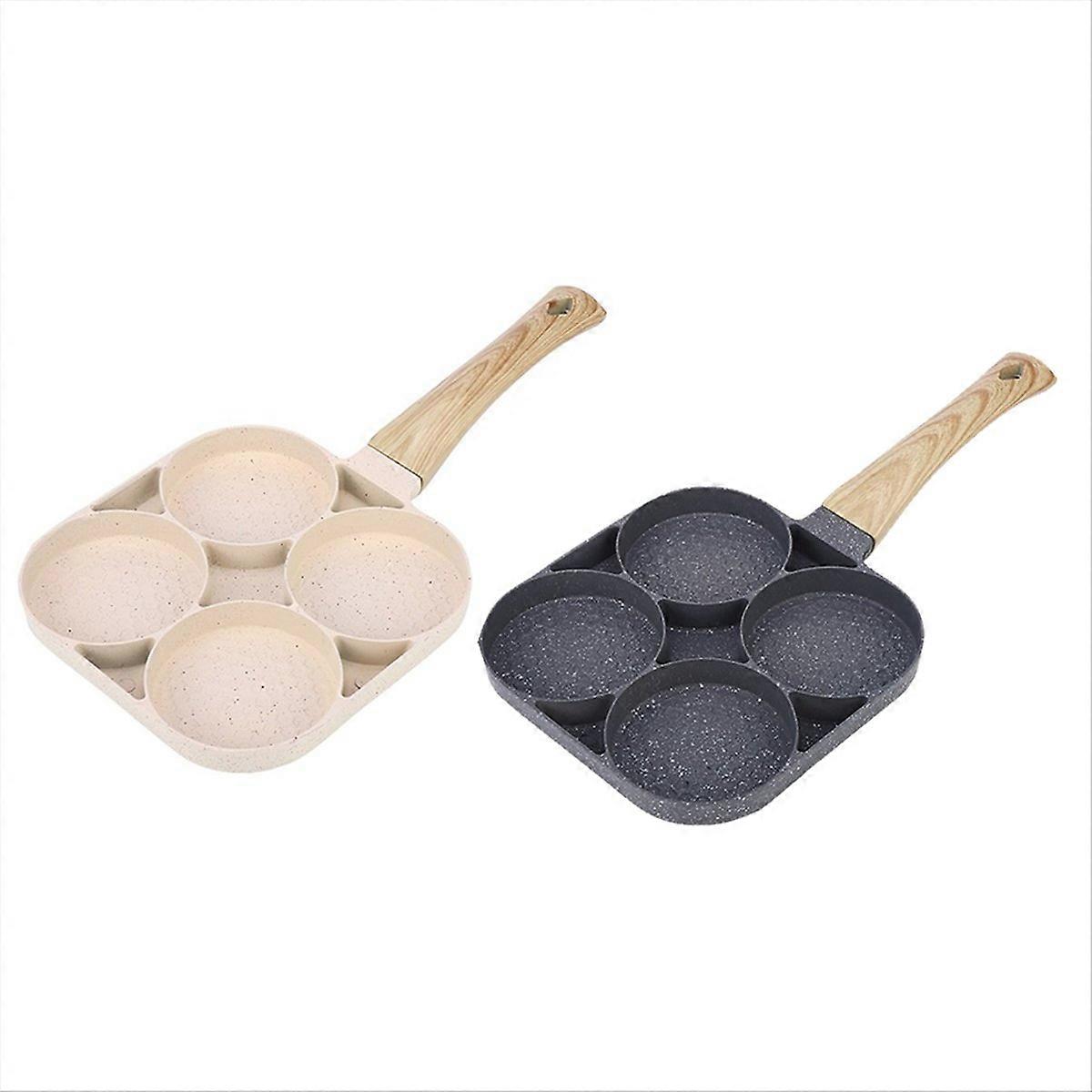 Dicke, Antihaftbeschichtete Bratpfanne Mit 4 Mulden, Ideal Für Eierpfannkuchen Und Steaks