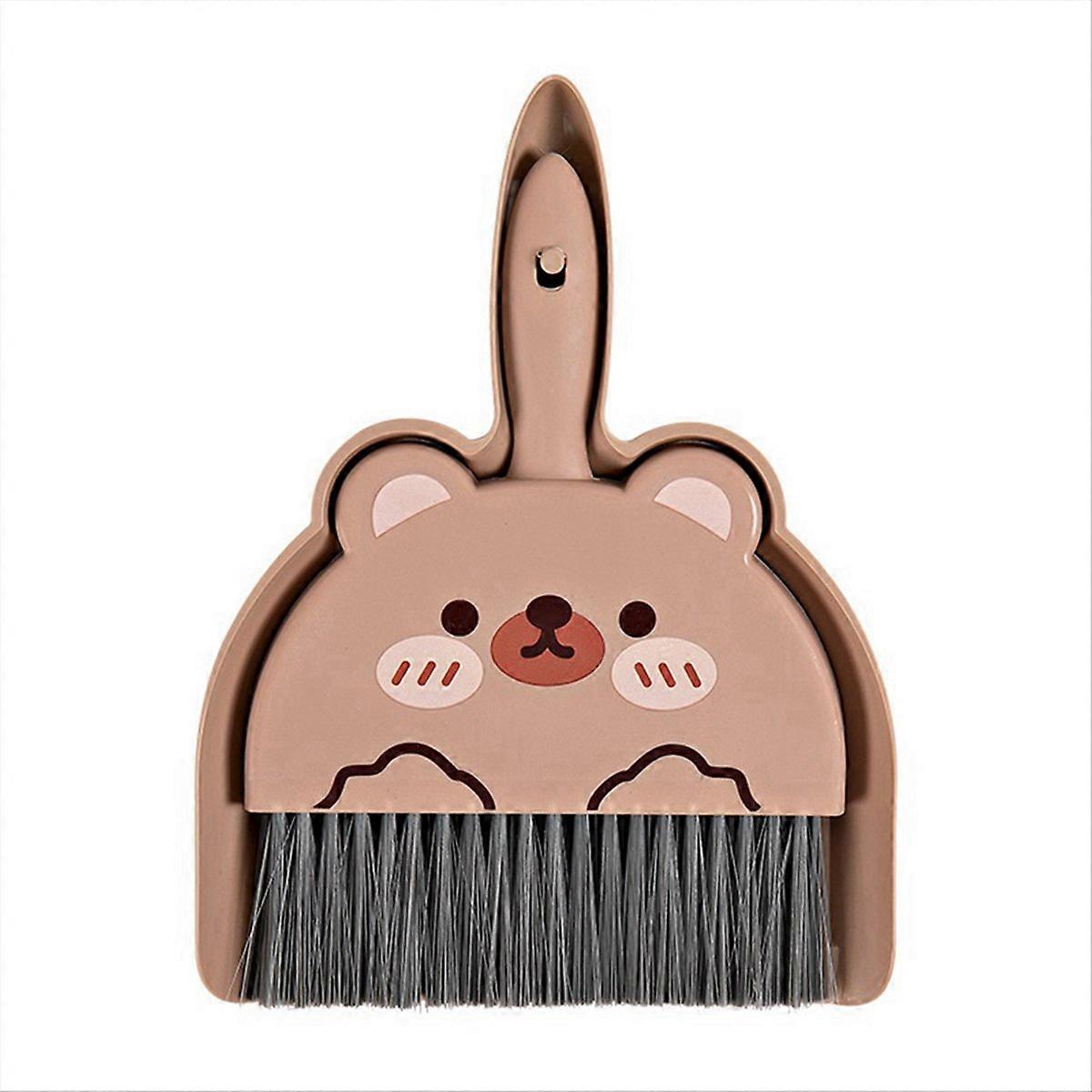 Mini-besen Und Kehrschaufel Für Kinder, Niedliches Reinigungsset Mit Kleinem Cartoon-bären-design