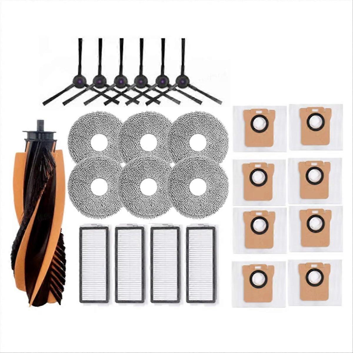 Set Mit 25 Ersatzteilen Für Den Saugroboter P20 Pro / T5 Pro: Hauptbürste, Hepa-filter, Reinigungstuch Und Staubbeutel.