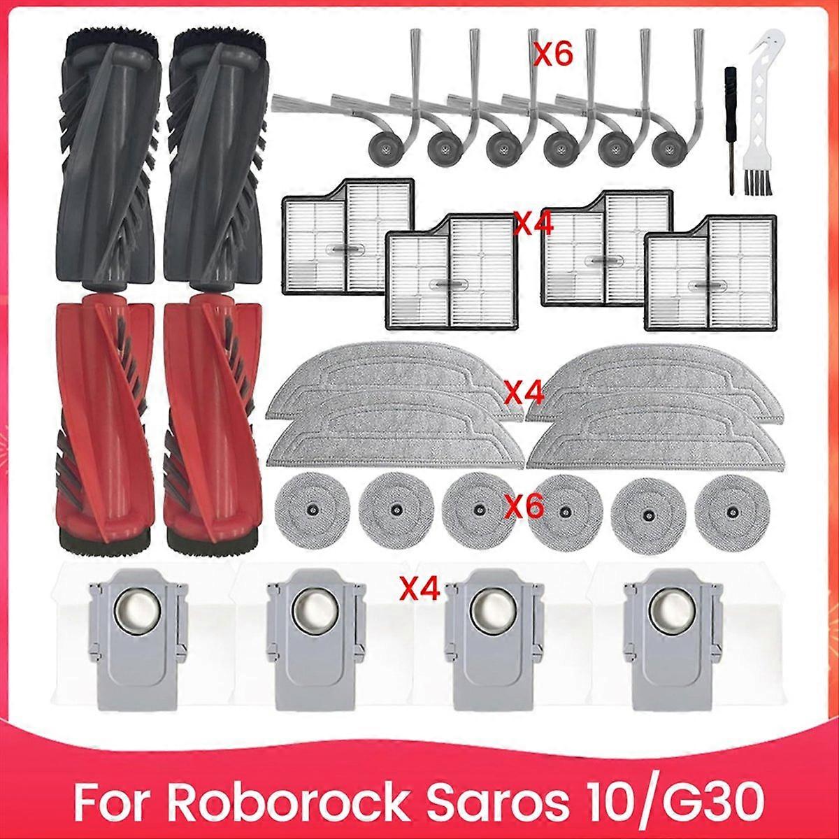Ersatzzubehörset Für Den Staubsauger Saros 10/g30: Seitenbürste, Hepa-filter, Reinigungstücher, Staubbeutel