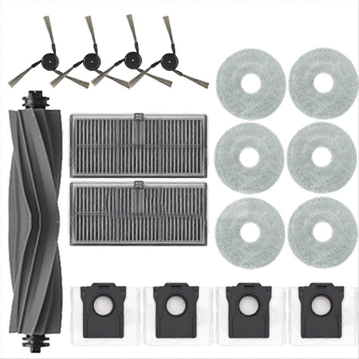 Ersatzteile Für Den Saugroboter X40 Ultra/x40 Pro: Gummibürste, Seitenbürste, Hepa-filter, Reinigungstuch Und Zubehör.