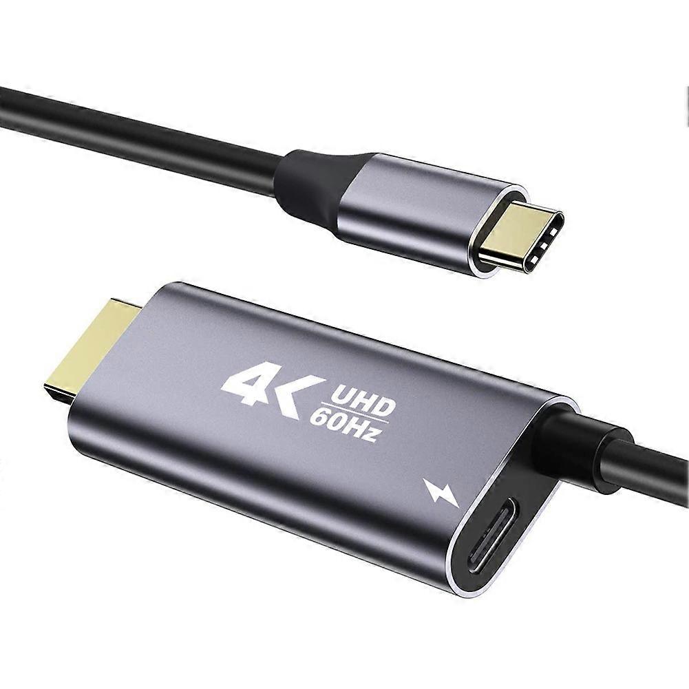 Usb-c-zu-hdmi-videokabel, Kompatibel Mit 100-w-pd-schnellladeadapter, 4k 60 Hz, 1,8 M Usb-c-zu-hd-kabel Für Laptops