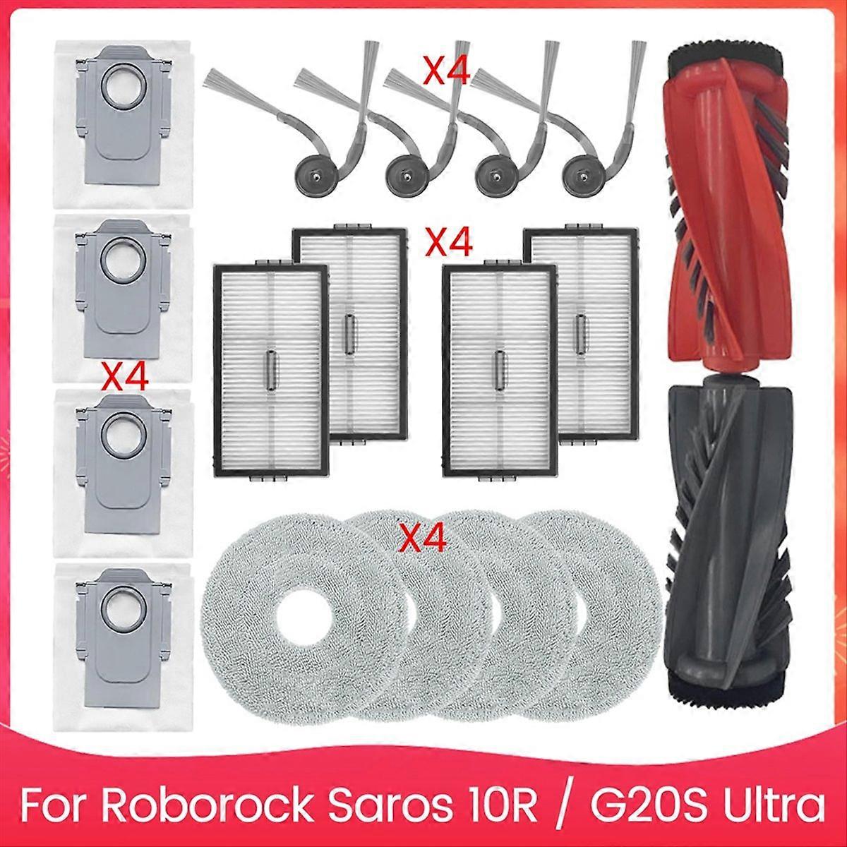 Zubehörset Für Saros 10r / G20s Ultra Staubsauger: Hauptbürste, Hepa-filter, Reinigungstücher, Staubbeutel.