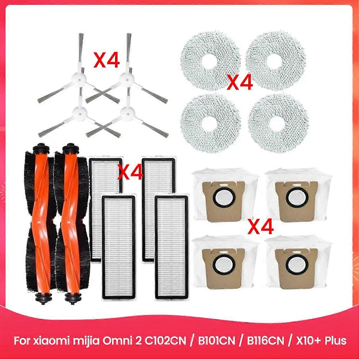 Zubehör Und Ersatzteile Für Omni 2 C102cn / B101cn / B116cn / X10+ Plus: Hauptbürste, Hepa-filter Und Reinigungsbeutel.