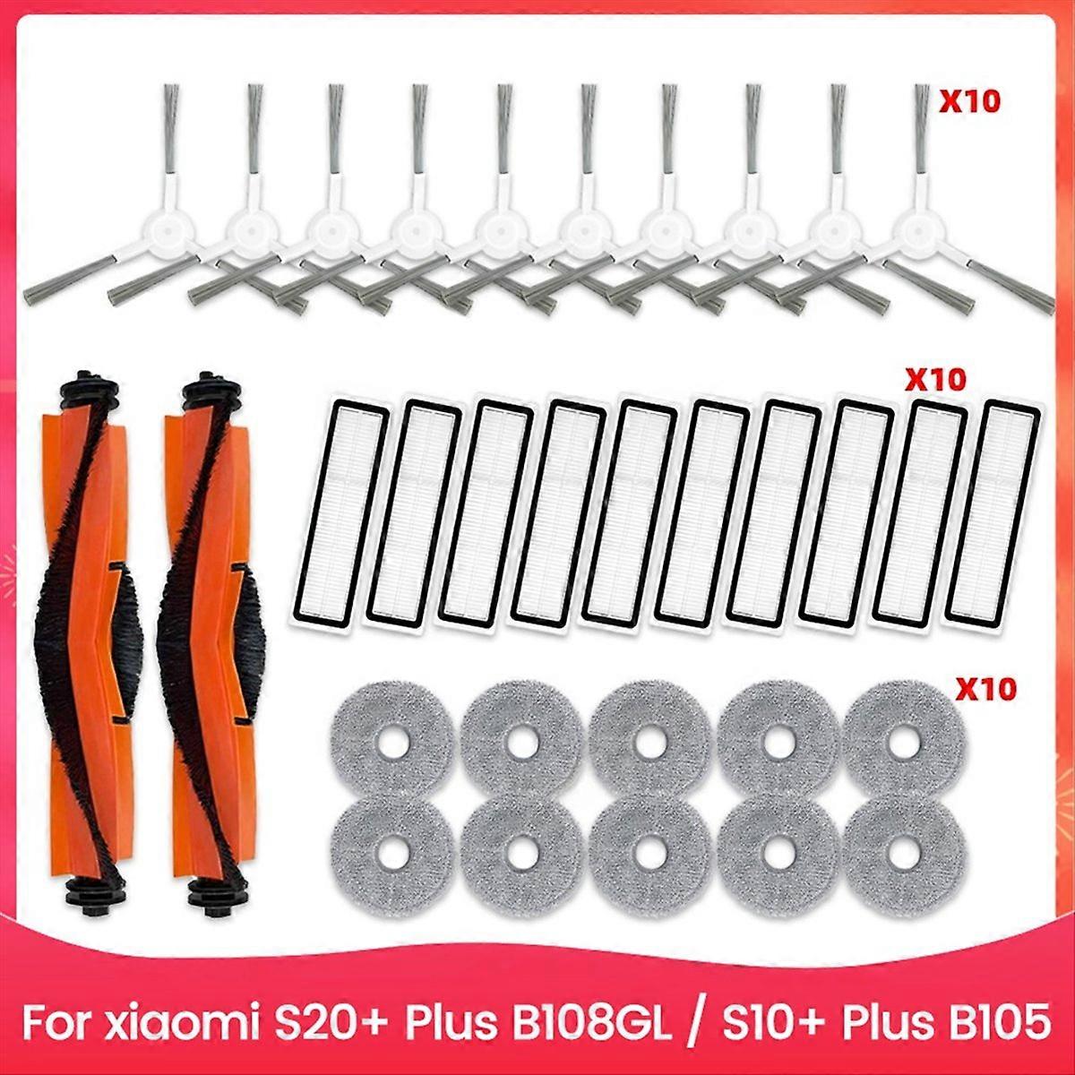 Ersatzteile Für Den Saugroboter S20+ Plus B108gl / S10+ Plus B105: Rotierende Seitenbürste, Hepa-filter, Reinigungstuch Und Zubehör.