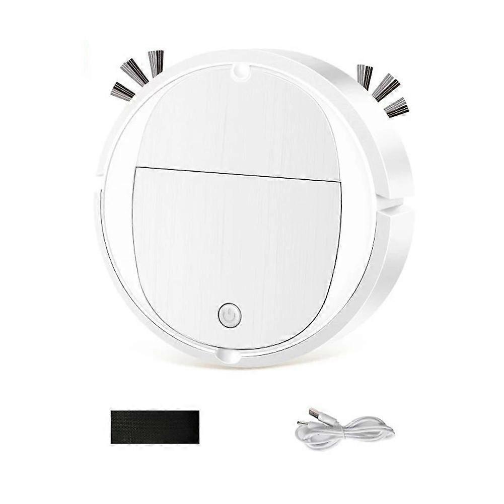 Mini-tragbarer Saugroboter Für Zuhause, Usb-aufladbar, Zur Reinigung Von Trockenen Und Nassen Oberflächen (weiß).