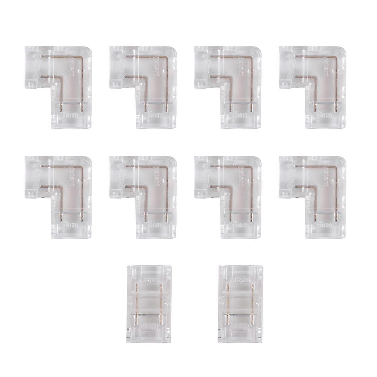 8-mm-steckverbinder, 8 L-förmige Winkelverbinder, 2 Lückenlose Verbinder