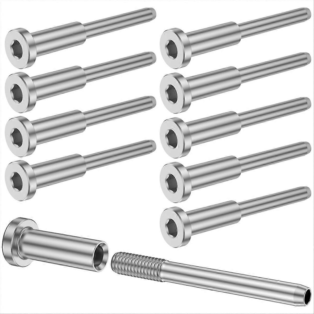 10-teiliges Set Für Kabelgeländer, Crimp-endkappen Für Kabelgeländer