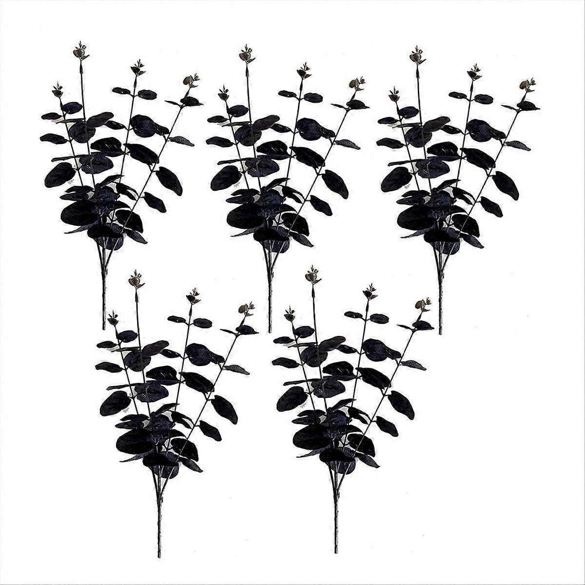 Schwarzer Eukalyptuszweig, Künstliche Schwarze Blume