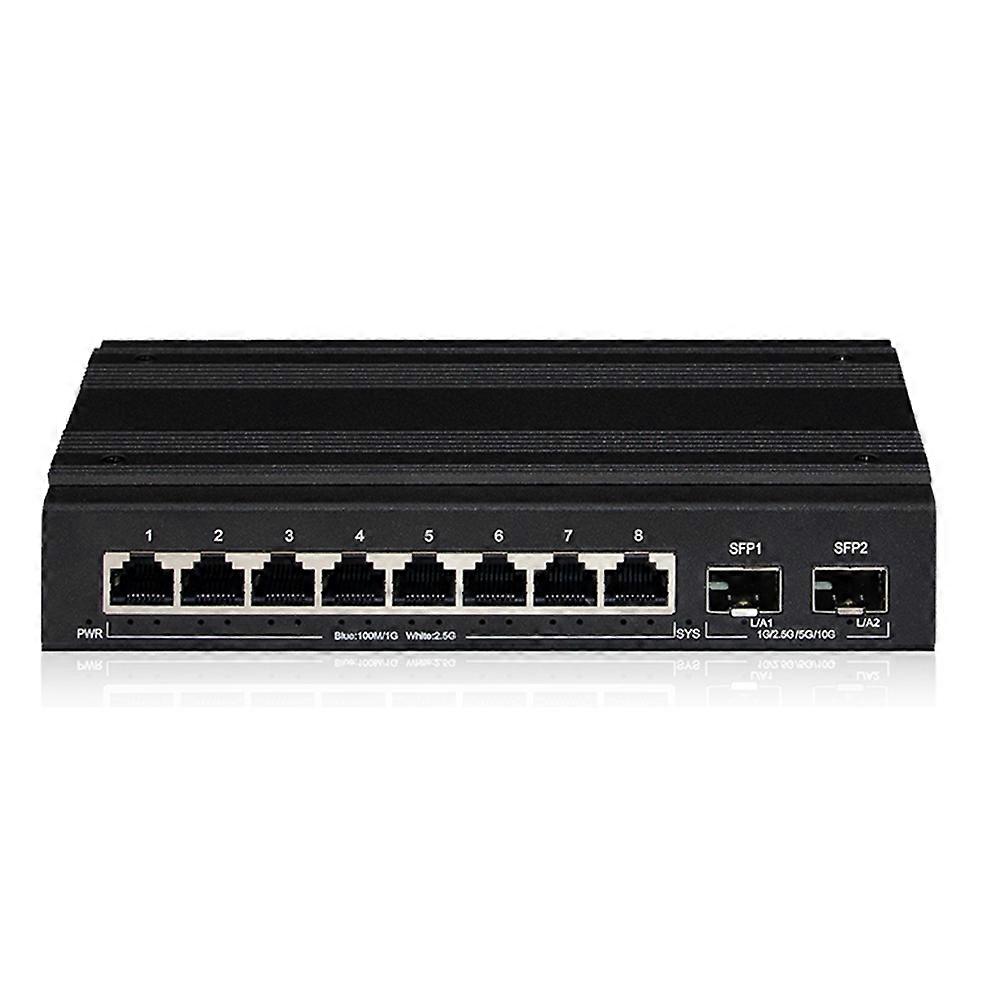 Unmanaged 8-port 2.5gbase-t 2.5gb/s Ethernet-switch Mit 2 Sfp+ Ports, Sofort Einsatzbereit, Für Heimlabore (us-stecker).