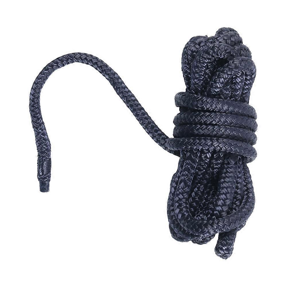 3/8" X 15' Festmacherleinen Für Boote Und Pontons, Doppelt Geflochtene Nylonleinen, Vorgespleißt Mit Einer 12" Öse - Schwarz