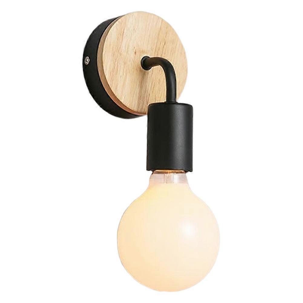 Nordische Holzlampe Mit E27-fassung, Retro-wandleuchte Für Nachttisch Oder Wohnzimmer, Innenbeleuchtung
