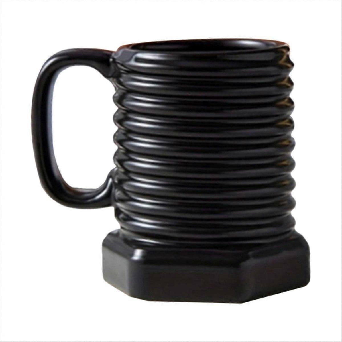 Keramik-kaffeebecher Mit Einem Lustigen Schraubenmuster