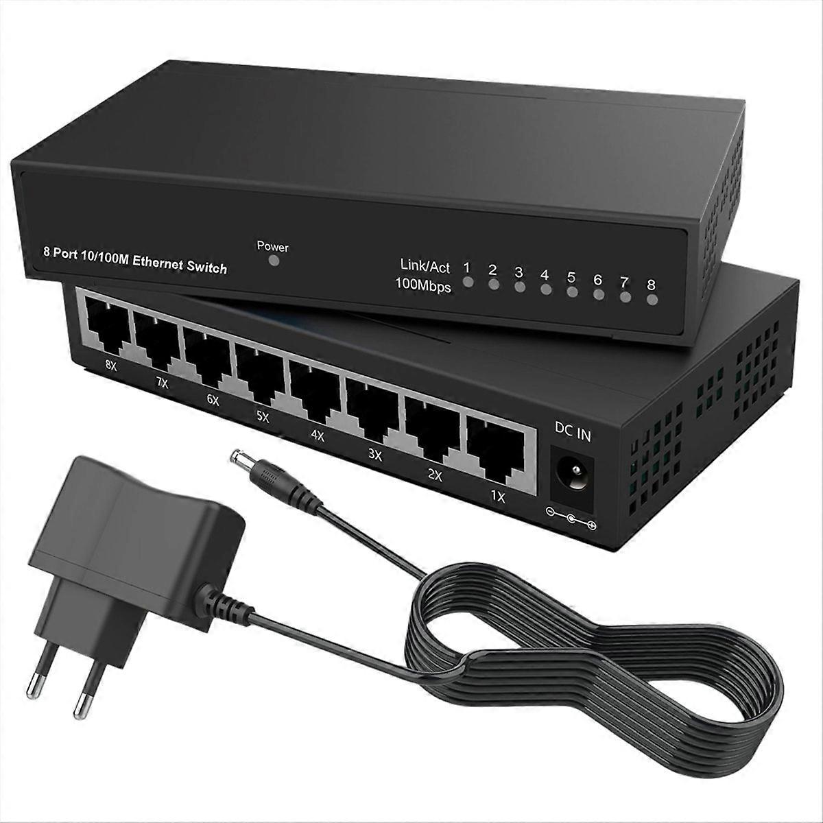 8-port Gigabit-ethernet-switch (rj45), Hub, Internet-splitter, Smart-switch, 10/100-mbit/s-ethernet-netzwerk-switch, Eu-stecker