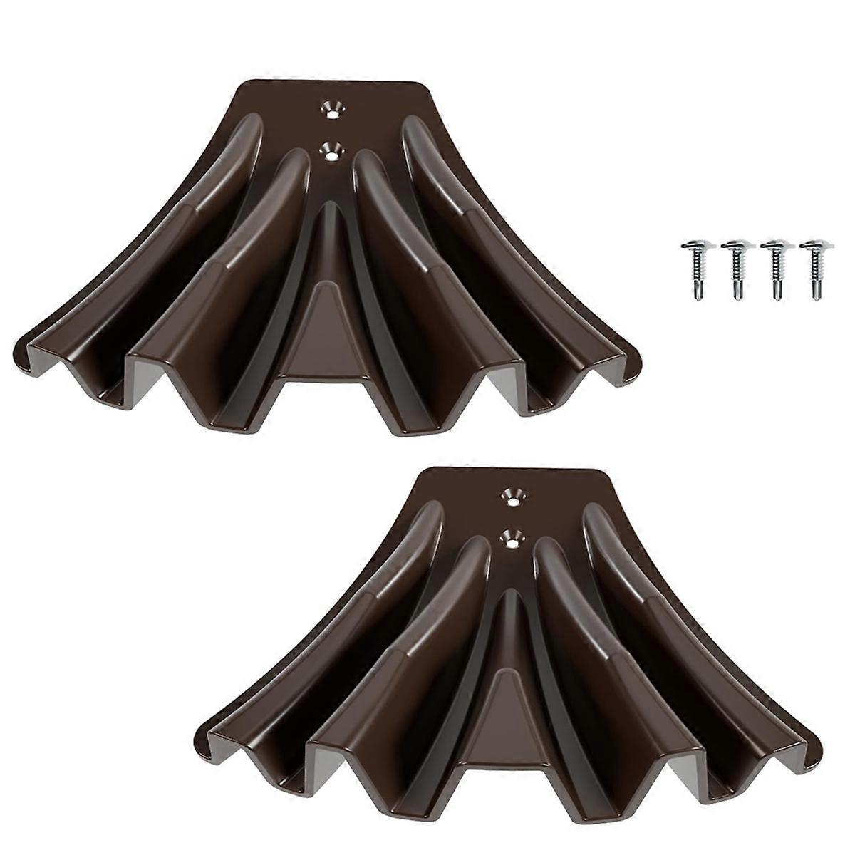 Set Aus 2 Dachrinnen-fallrohrverteilern, Dachrinnen-fallrohrverlängerungen Zur Regenwasserableitung, Brauner Dachrinnendiffusor