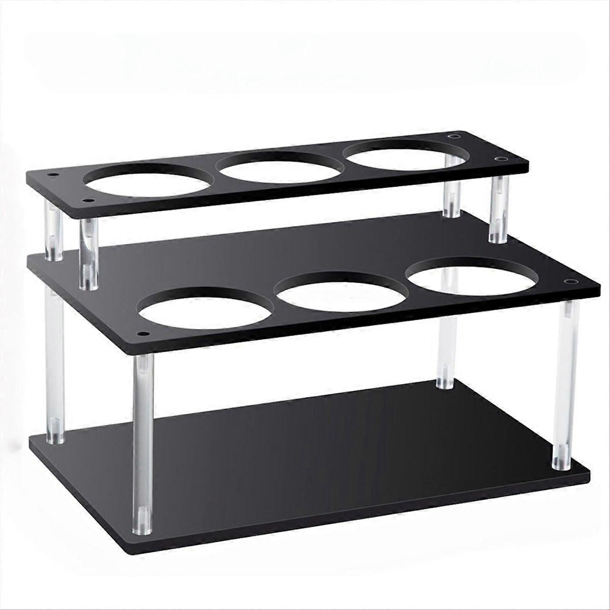Acryl-kaffeesirup-organizer, 2-stöckiges Sirupregal, Kapazität Für 6 Flaschen, Ideal Für Arbeitsplatte, Bar Oder Küche.