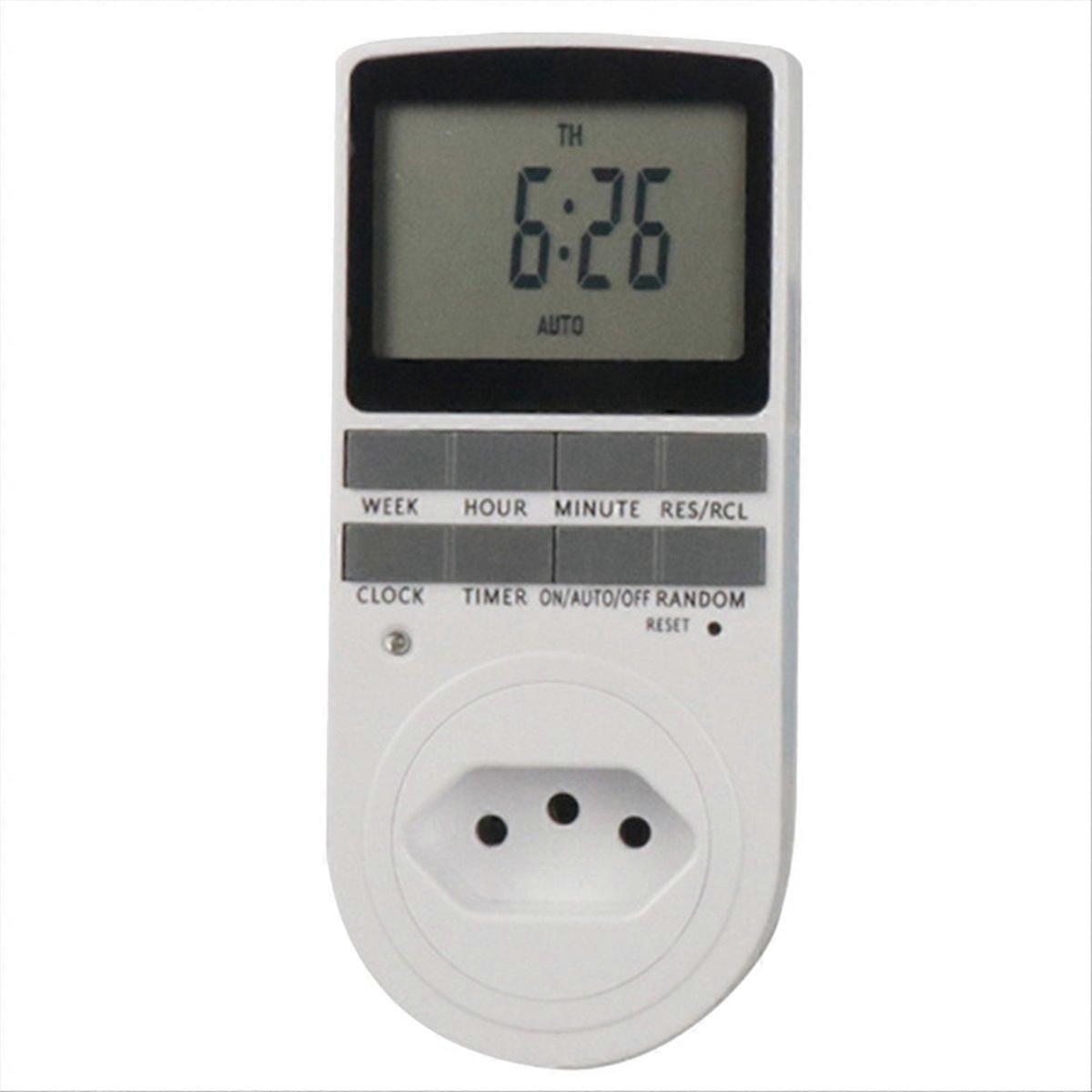 Br Smart Digitalthermostat Mit Schalter, Stecker, Lcd-display, Innentimer Und Ein-/ausschalter, 120 V, 60 Hz