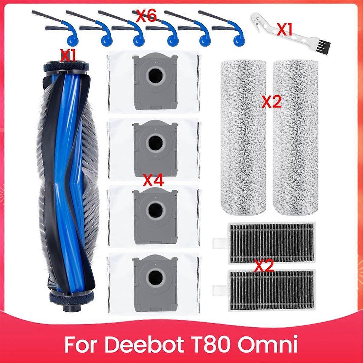 Ersatzteile Für Den Omni T80 Saugroboter: Hauptbürste, Hepa-filter, Staubbeutel.