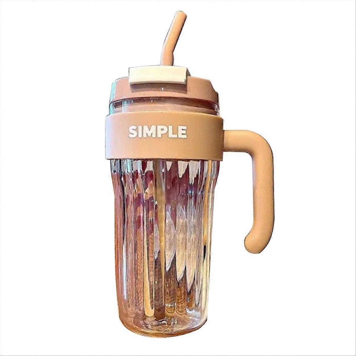 Einfacher Und Praktischer Plastikbecher Mit Großem Fassungsvermögen Fürs Büro, Ideal Für Mädchen Und Kaffee.