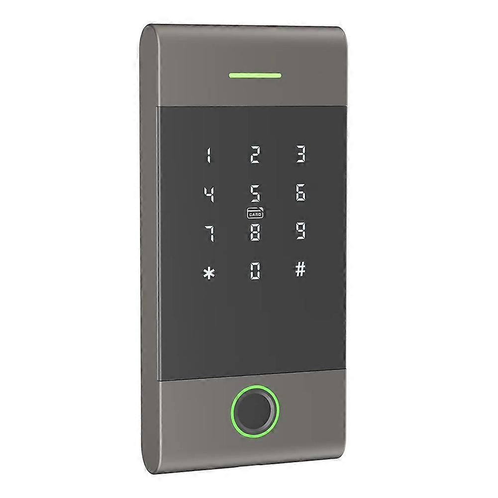 Ip65 Wasserdichter Zutrittskontrollcontroller, Ttlock-lesegerät, Fernbedienungs-app, Metallhalterung, Fingerabdruckkarte, Passwort-app, Schwarz