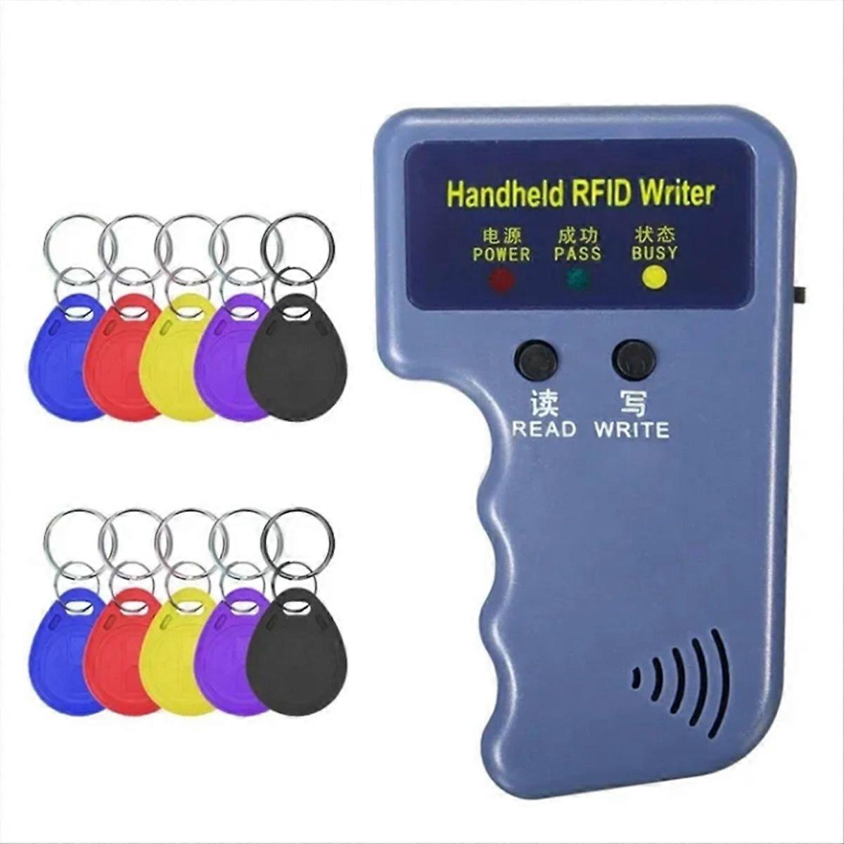 Em4305 T5577 Tragbarer 125-khz-rfid-kopierer/recorder/duplikator/programmierer + Wiederbeschreibbare Identifikations-schlüsselanhänger
