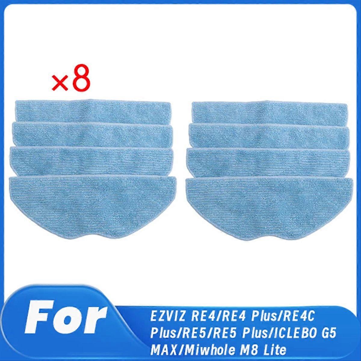 8er-pack Reinigungstücher Für Staubsauger Der Modelle Re4/re4 Plus/re4c Plus/re5/re5 Plus/iclebo G5 Max/miwhole M8 Lite
