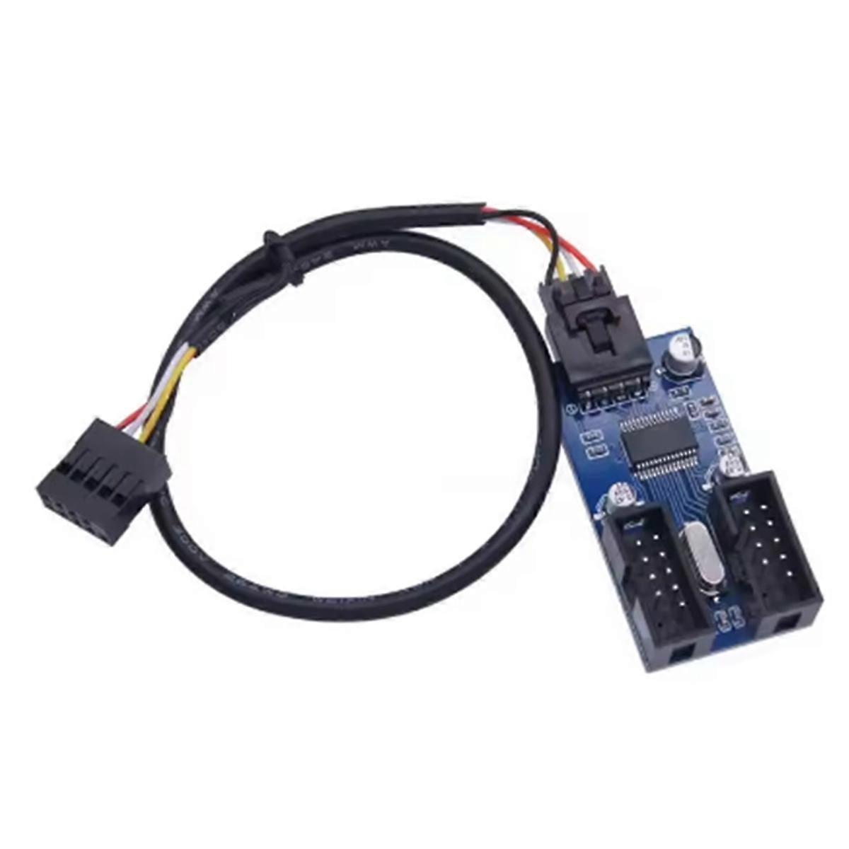9-poliger Usb-splitter-adapter Für Motherboard, Usb-buchse, 1-zu-2-verlängerungskabel