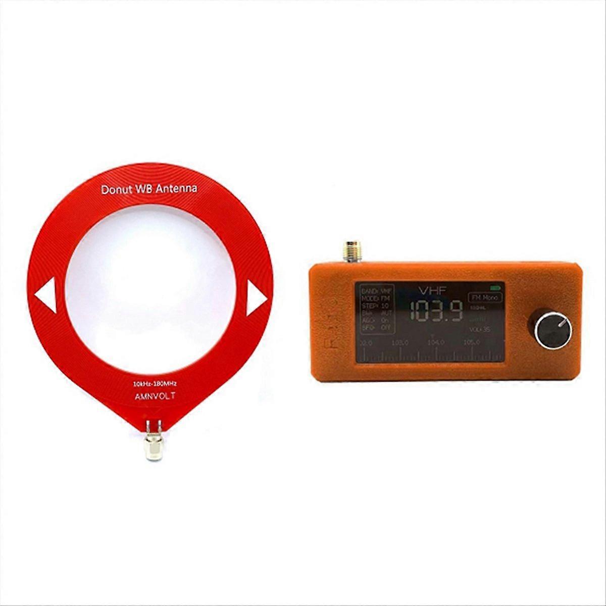 Tragbares Radio 10 Khz-180 Mhz, Mini-taschenradio Mit 1,9-zoll-ips-bildschirm Und Antenne, Allband-hf-, Sw-, Mw- Und Vhf-radioempfänger.