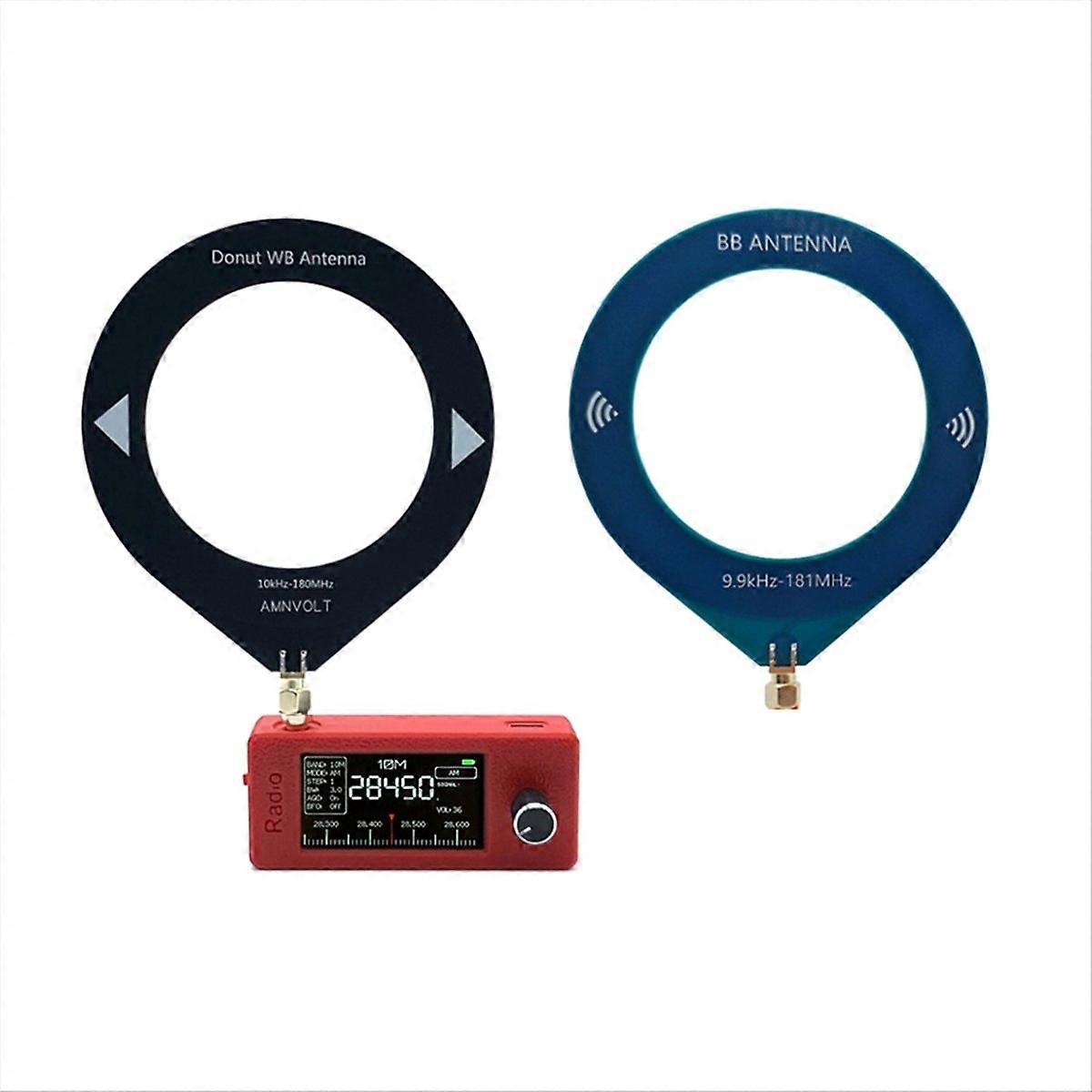 Mini-handradio 10 Khz–180 Mhz, 1,9-zoll-ips-bildschirm, Taschenradio Mit Antenne, Allband-hf-, Kurzwellen-, Mittelwellen- Und Ukw-empfänger