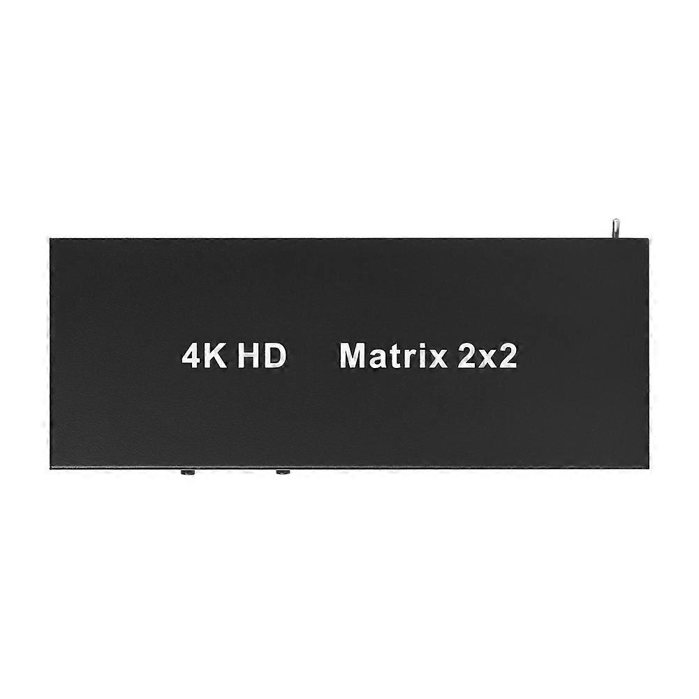 2x2 Matrix-splitter/switch Kompatibel Mit Hdmi 4k 30 Hz Mit Audioausgang Und Rs232-buchse Für Dvd, Hd-fernseher Und Tv-box (eu-stecker).