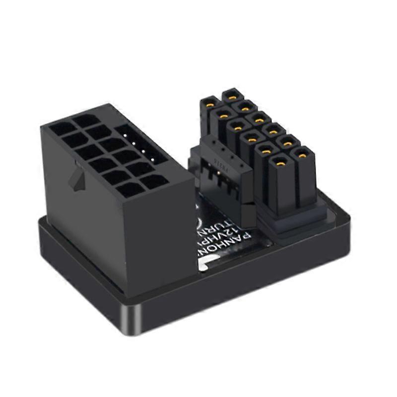 180° Schwarzer Stecker-buchse-adapter 12vhpwr 12+4 16p 600w