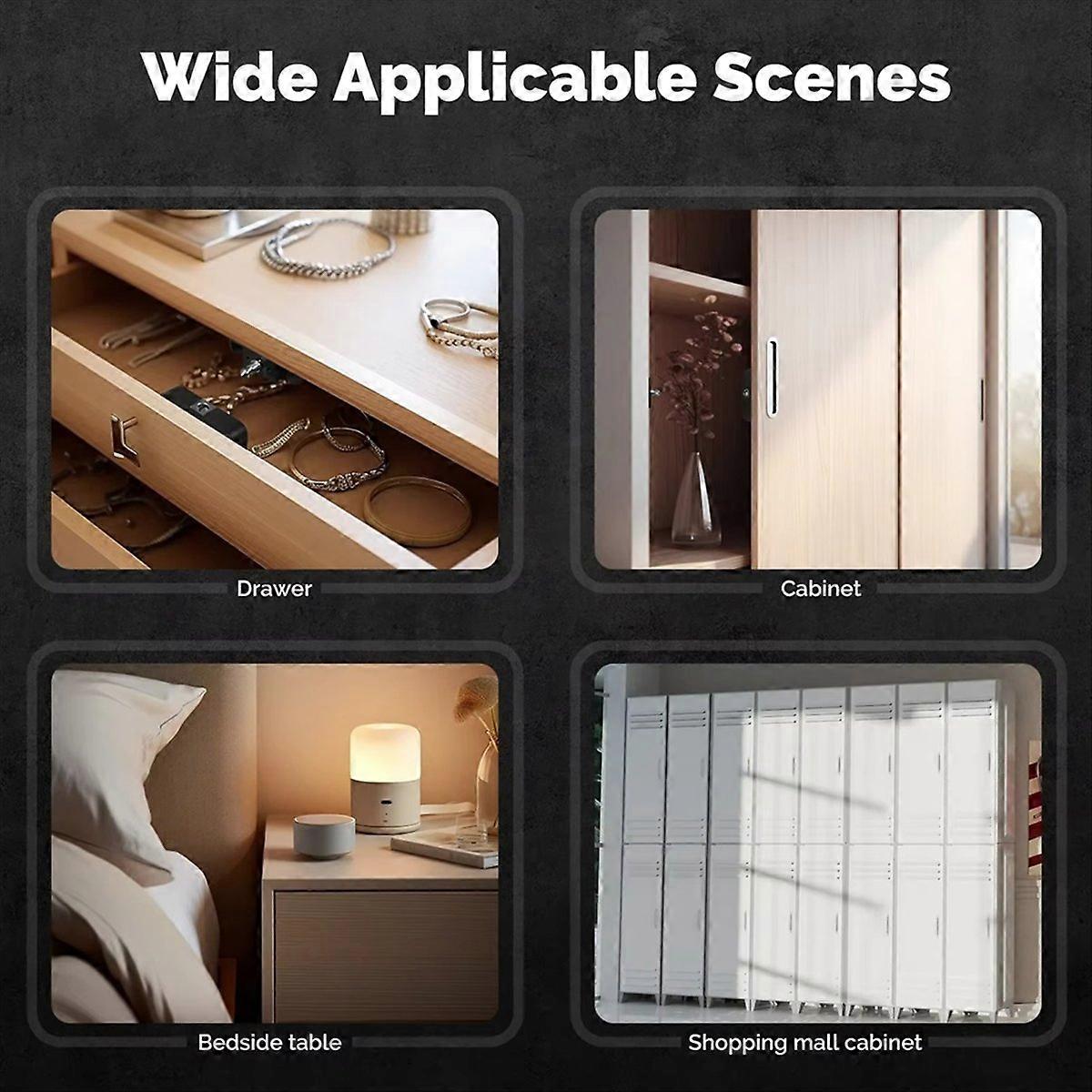 Tuya Bluetooth-smart-schloss Für Holzschränke Mit Fernbedienung Per App Und Schlüssellosem Entriegeln Per Smartcard. Kompatibel Mit Möbeltüren, Spinden Und Schubladen.
