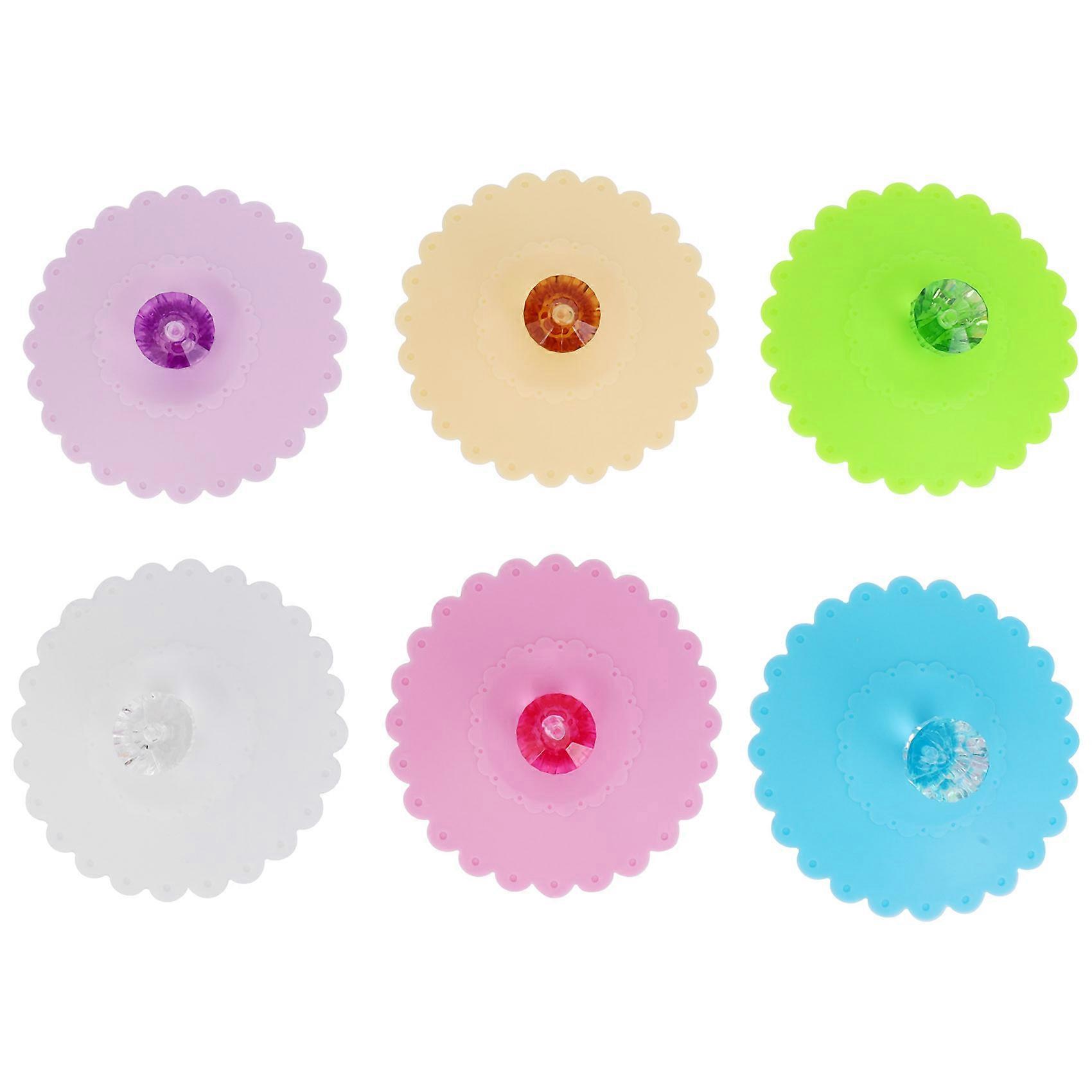 Lebensmittelechte Runde Deckel (6er-set) Mit Silikondichtung, 6 Farben – Spitze