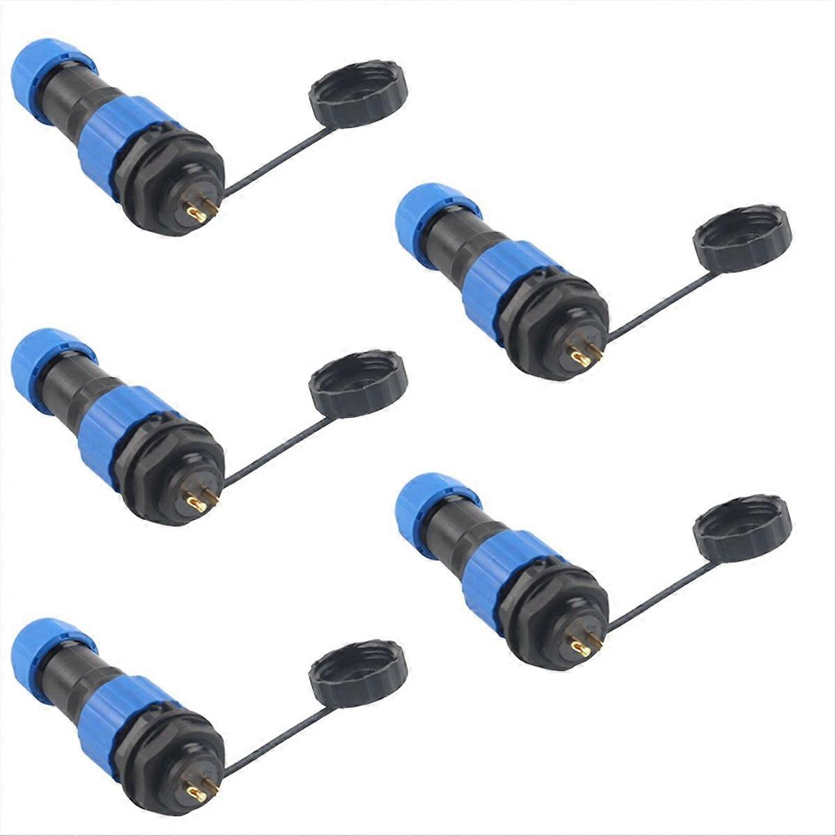 Ip68 Wasserdichter Luftfahrtstecker, Überwurfmutter, 2-poliger Sp16-klemmenblock, 5 Stück
