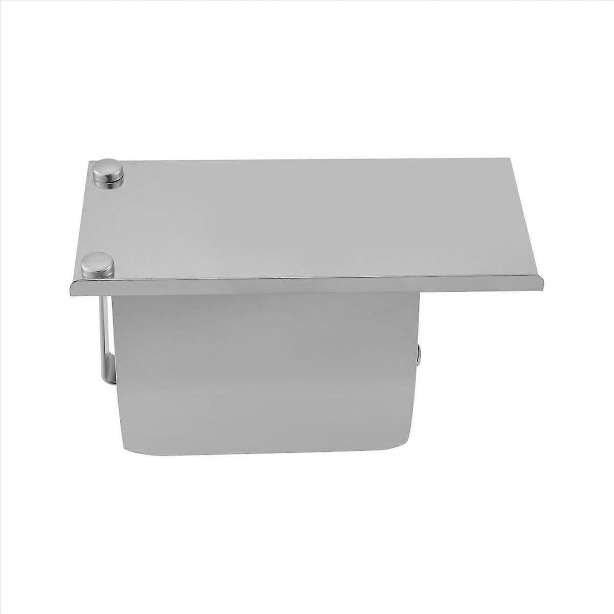 Moderner, Wandmontierter Toilettenpapierhalter Aus Edelstahl Mit Integrierter Handyablage